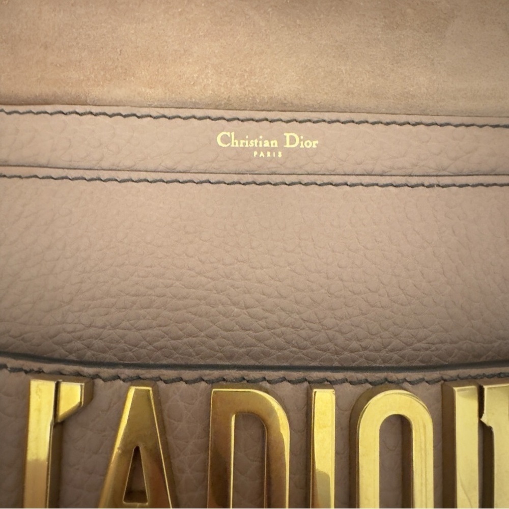 CHRISTIAN DIOR J'Adior Logo Flap Leather Chain Shoulder Bag Cluch Rose Poudre - Picture 12 of 16